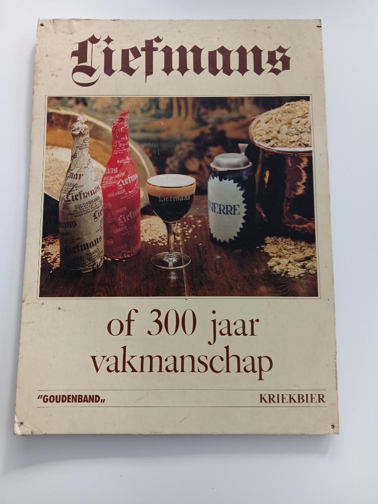 Kartonnen bordje / staander Liefmans Oudenaarde, Verzamelen, Merken en Reclamevoorwerpen, Ophalen of Verzenden, Gebruikt, Reclamebord