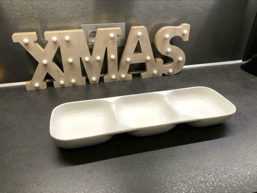 8 x plat avec 3 compartiments en faïence, Maison & Meubles, Comme neuf