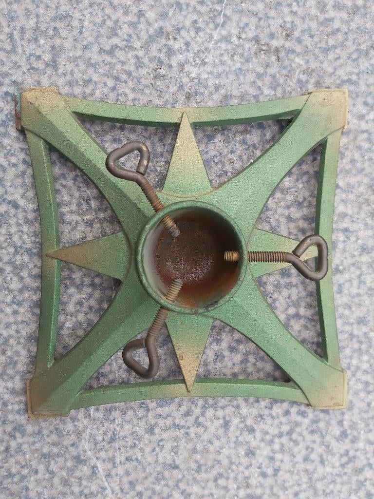 Antieke kerstboomvoet met mooie patina, gietijzer, Diversen, Ophalen, Gebruikt