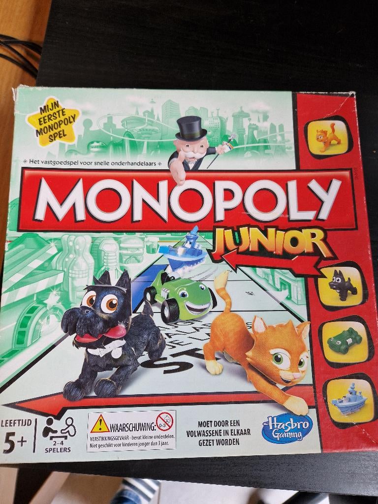 Gezelschapsspel Monopoly Junior, Hobby en Vrije tijd, Ophalen, Zo goed als nieuw, Hasbro