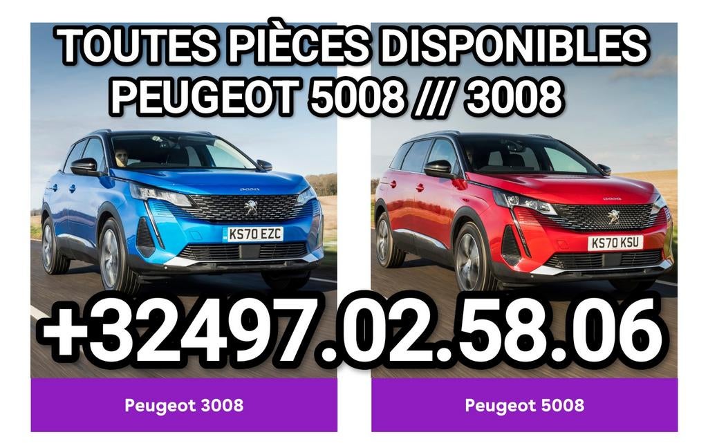 Toutes pièces disponibles pour PEUGEOT 3008 - 5008, Ophalen of Verzenden, Renault