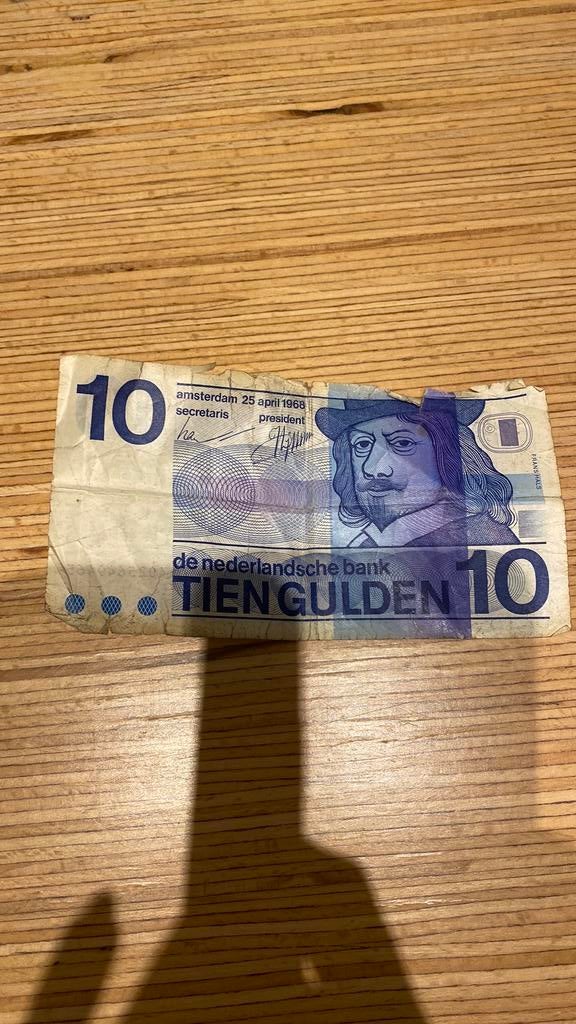 Briefje 10 gulden, Postzegels en Munten, Bankbiljetten | Nederland, Ophalen, 10 gulden