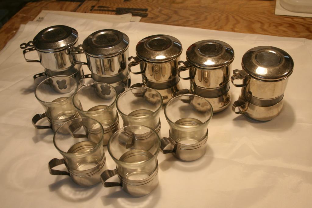 tasses à café filtre 5 pièces - verres à thé 6 pièces, Enlèvement, Utilisé, Autres matériaux, Tasse(s) et/ou soucoupe(s)