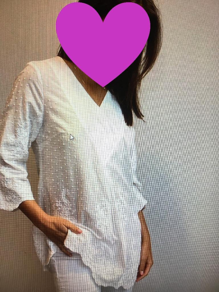 CamicettaSnob witte tuniek in Ibiza/boho stijl - IT44=B38, Maat 38/40 (M), Wit, Ophalen of Verzenden, Zo goed als nieuw