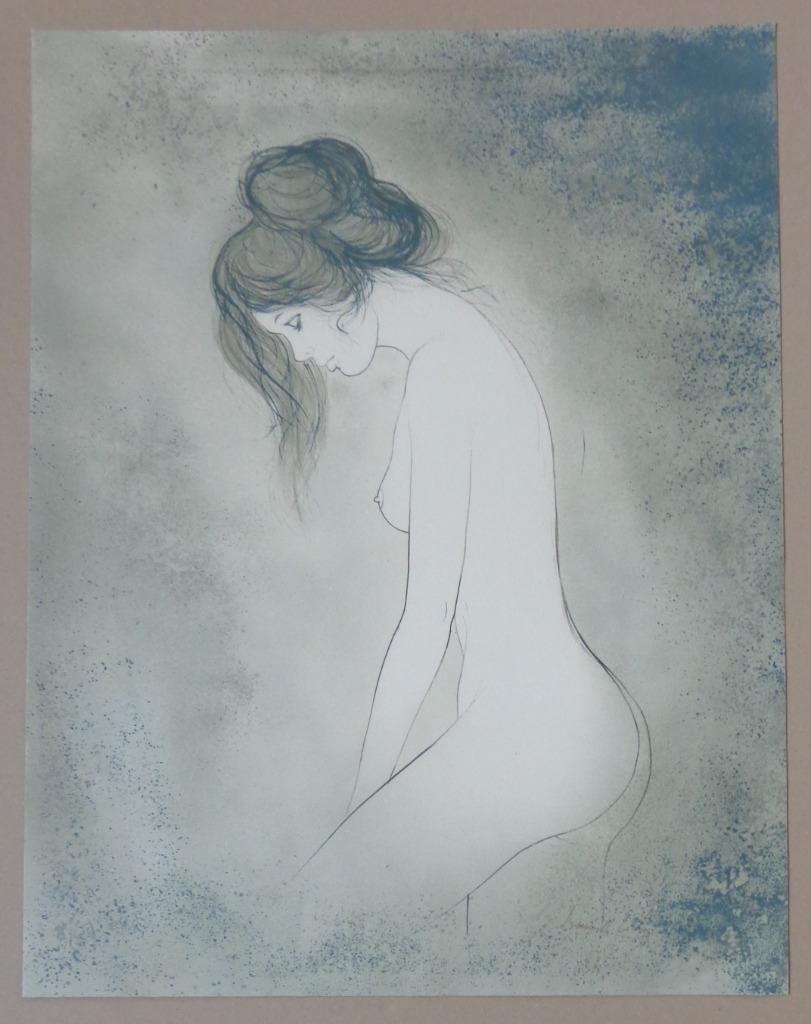 BERNARD CHAROY / SENSUELE VROUW / KLEURLITHO / 69x53cm / SIG, Ophalen of Verzenden