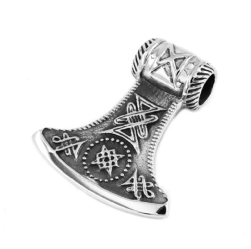Viking bijl hanger roestvrij staal - OP=OP - TOT. UITVERKOOP, Ophalen of Verzenden, Nieuw