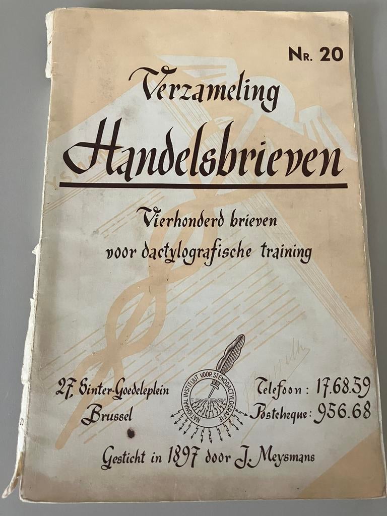 OUD leerboek 1959 Handelsbrieven dactylo., Ophalen of Verzenden