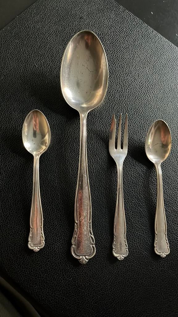 Alpacca zilver 100 bestek - vintage, Antiek en Kunst