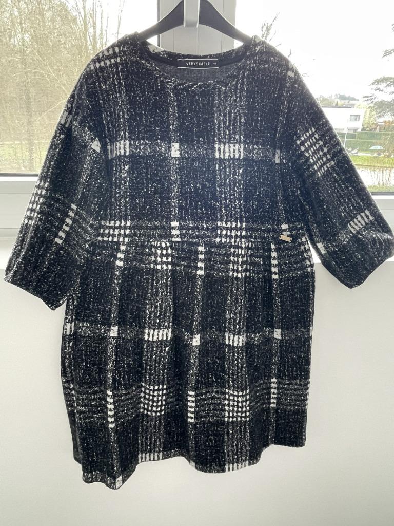 Zwart/wit winterkleed van Very Simple maat 40, perfecte staa, Kleding | Dames, Maat 38/40 (M), Zwart, Very Simple, Ophalen of Verzenden