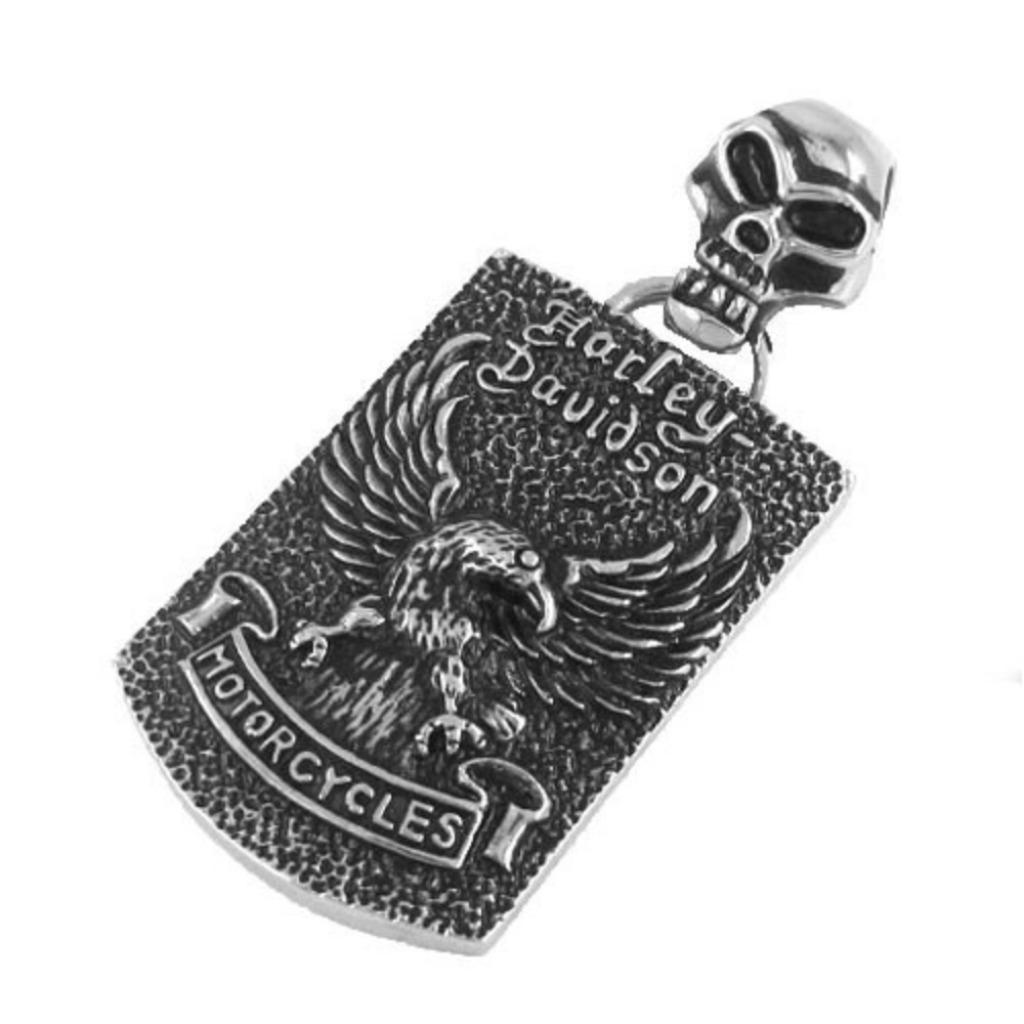 Harley Davidson Eagle & Skull stalen hanger, Handtassen en Accessoires, Ophalen of Verzenden, Nieuw