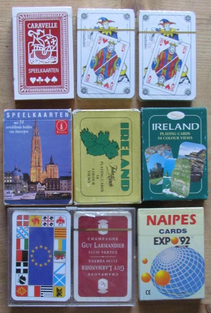 Speelkaarten: tien verschillende in nieuwstaat, Hobby en Vrije tijd, Gezelschapsspellen | Kaartspellen, Zo goed als nieuw, Ophalen of Verzenden