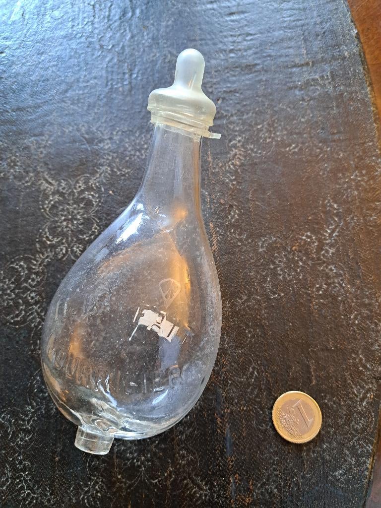 Glazen papfles en drinkflessen voor vogel, Antiek en Kunst, Ophalen of Verzenden