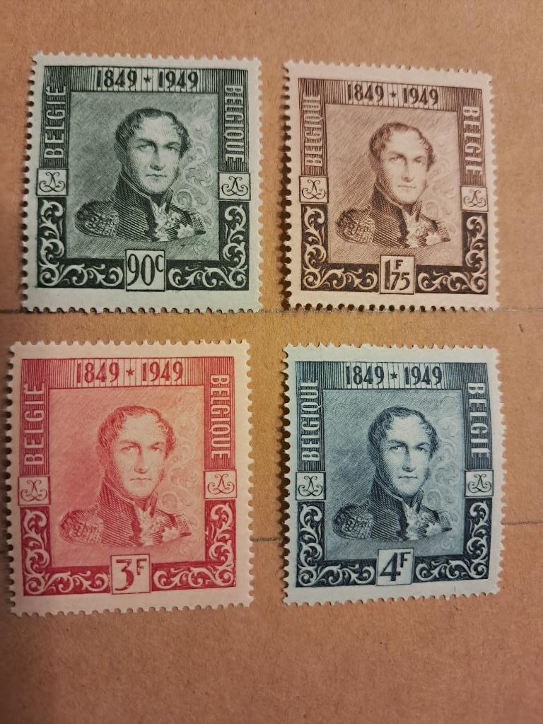 België 807/10 ** Koning Leopold I Eeuwfeest, Sans timbre, Neuf, Non oblitéré, Timbre-poste
