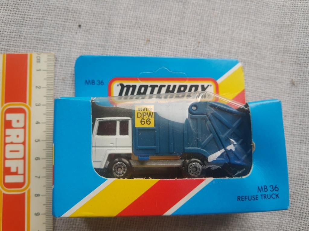 Modèle réduit de camion à ordures Matchbox, MB36, Enlèvement ou Envoi, Comme neuf
