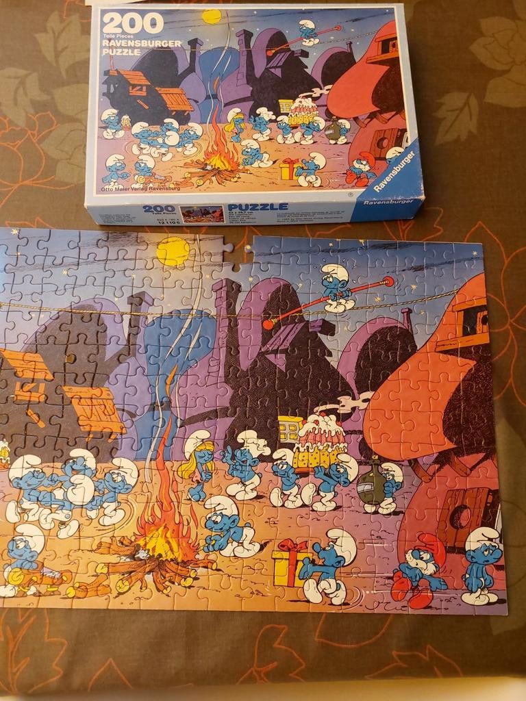 Ravensburger, leuke smurfen  puzzel, Ophalen of Verzenden, Meer dan 50 stukjes, Gebruikt