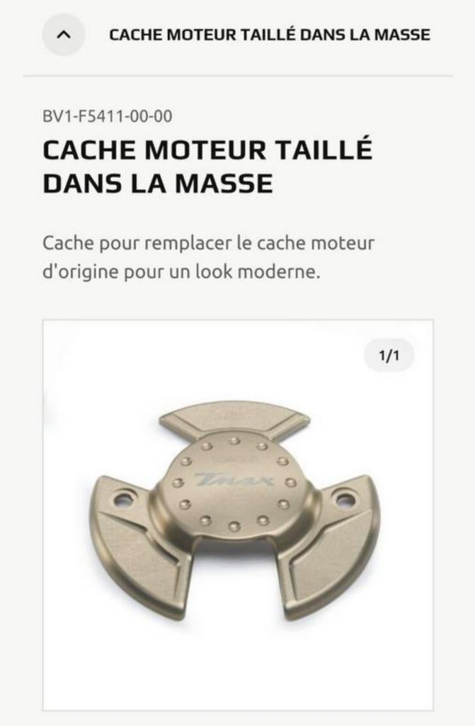 Cache moteur yamaha tmax 2017-2022 en alu, Motos, Enlèvement