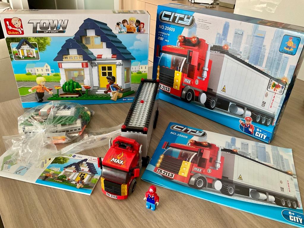 Sluban Town City House en Truck samen voor 10€, als Lego, Ophalen of Verzenden, Gebruikt, Complete set, Lego