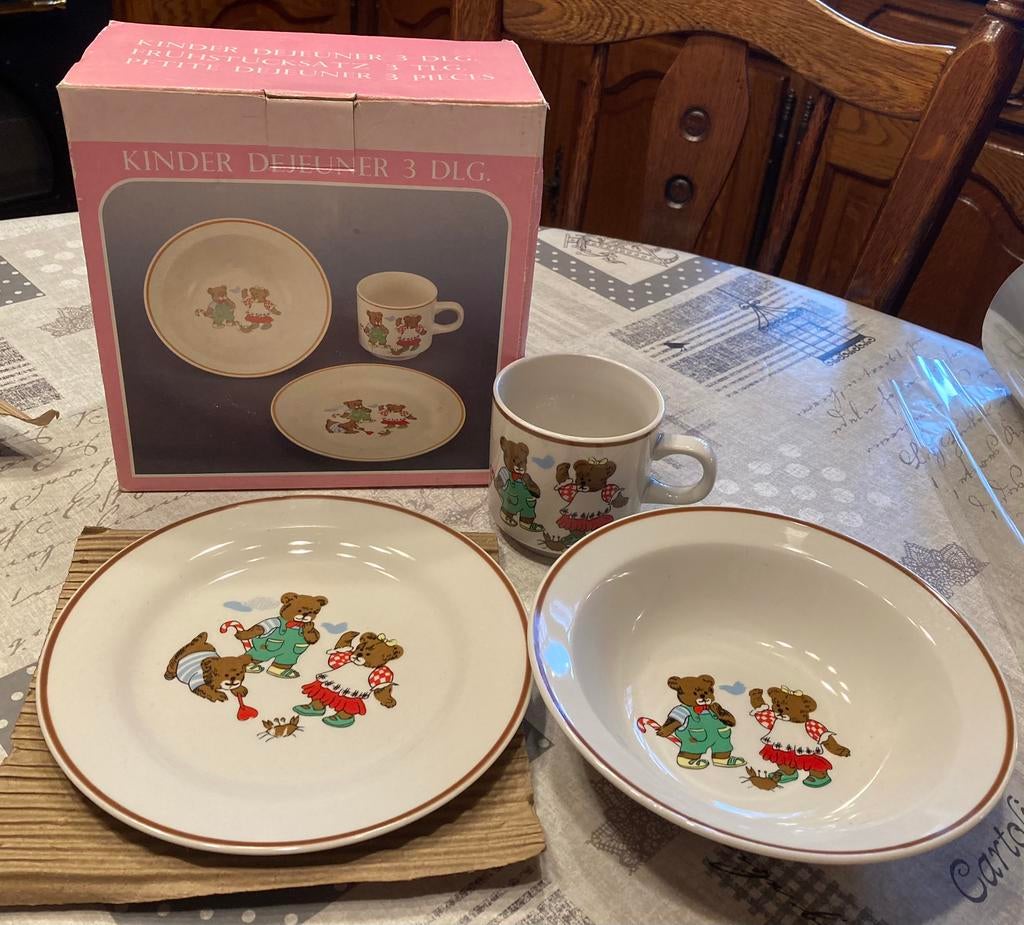 Nieuw porseleinen eetset,Beren’., Ophalen of Verzenden, Nieuw