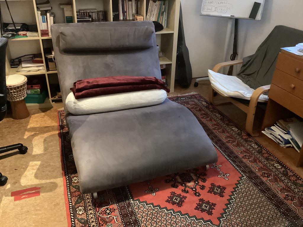 Fauteuil ,chaise longue , gris ,, 75 à 100 cm, Moins de 150 cm, Une personne, Enlèvement
