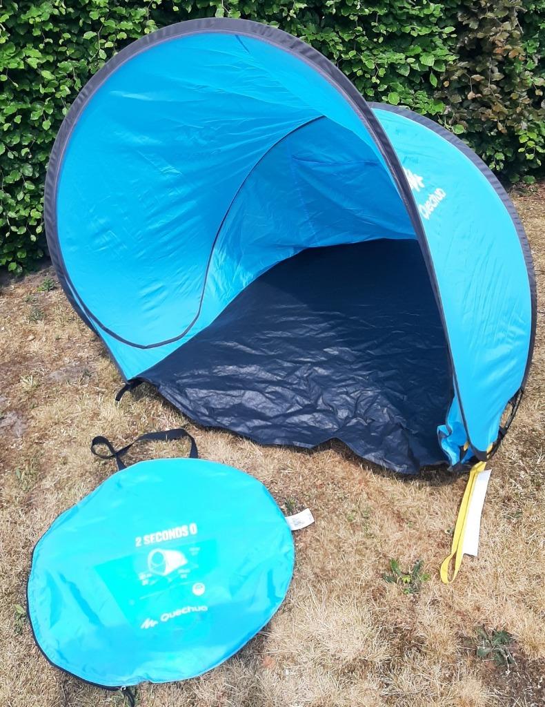 Pop-up shelter tent 2 Seconds -1 volwassene of 2 kinderen, Ophalen, Zo goed als nieuw, Tot en met 2