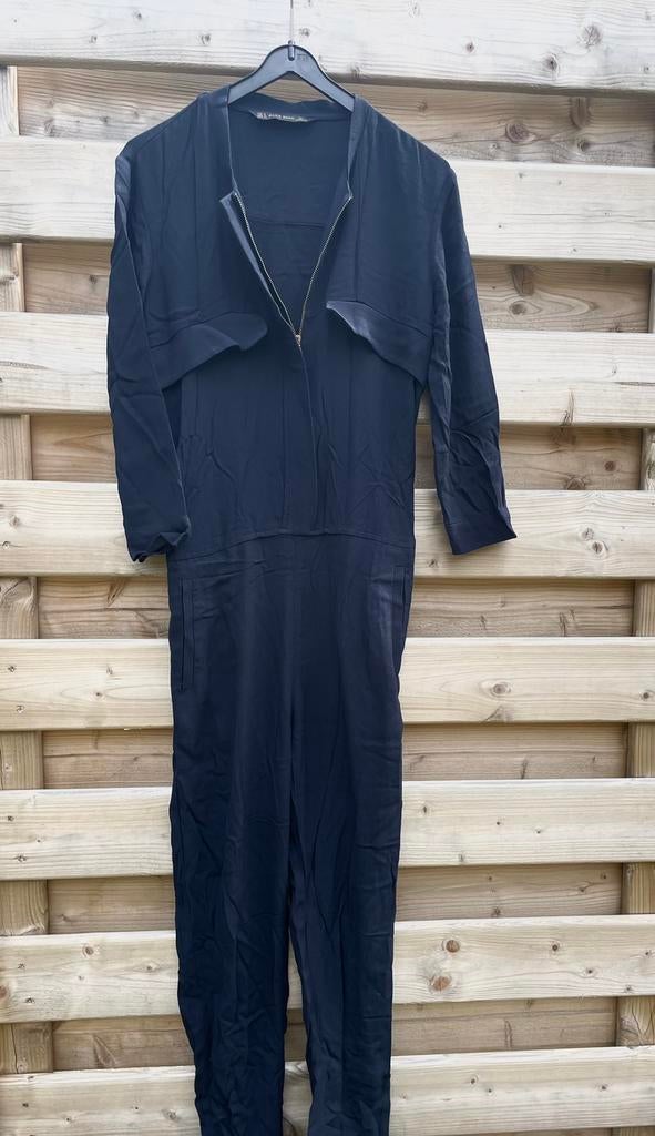 Casual donkerblauwe jumpsuit van Zara (S), Blauw, Zara, Ophalen of Verzenden, Maat 36 (S)