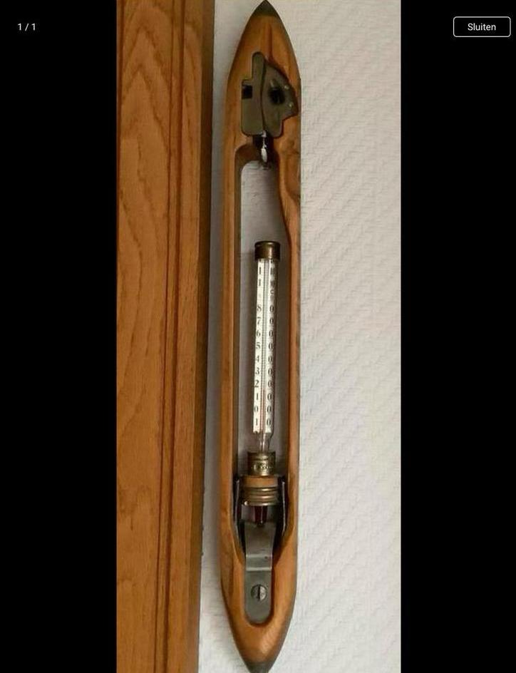 Thermometer in schietspoel, Antiek en Kunst, Ophalen