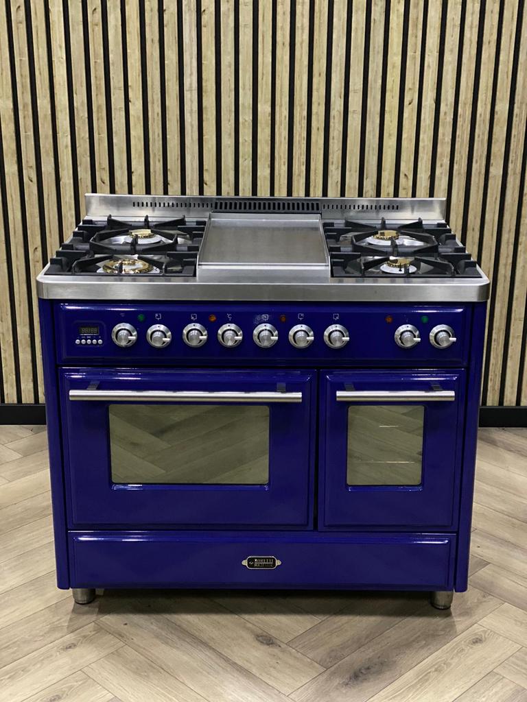 Magnifique Boretti Majestic 100cm Gaz/Electro + Frytop, Electroménager, Gaz, Plaque chauffante, Comme neuf, 5 zones de cuisson ou plus