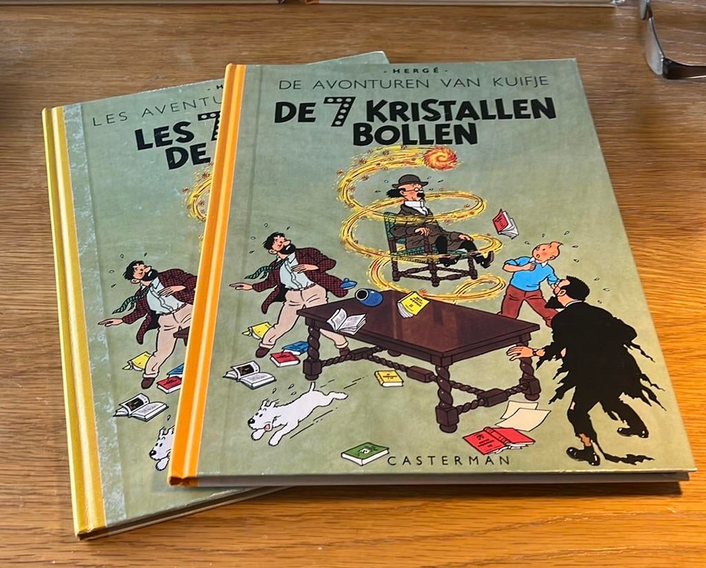 Tintin les sept boules de cristal néerlandais et en français, Livres, BD, Utilisé, Plusieurs BD, Enlèvement ou Envoi