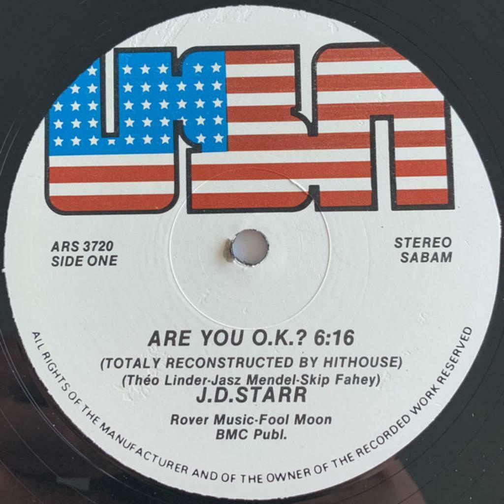 Maxi single J.D. Starr - Are you ok ?, Ophalen of Verzenden, 12 inch, Dance Populair