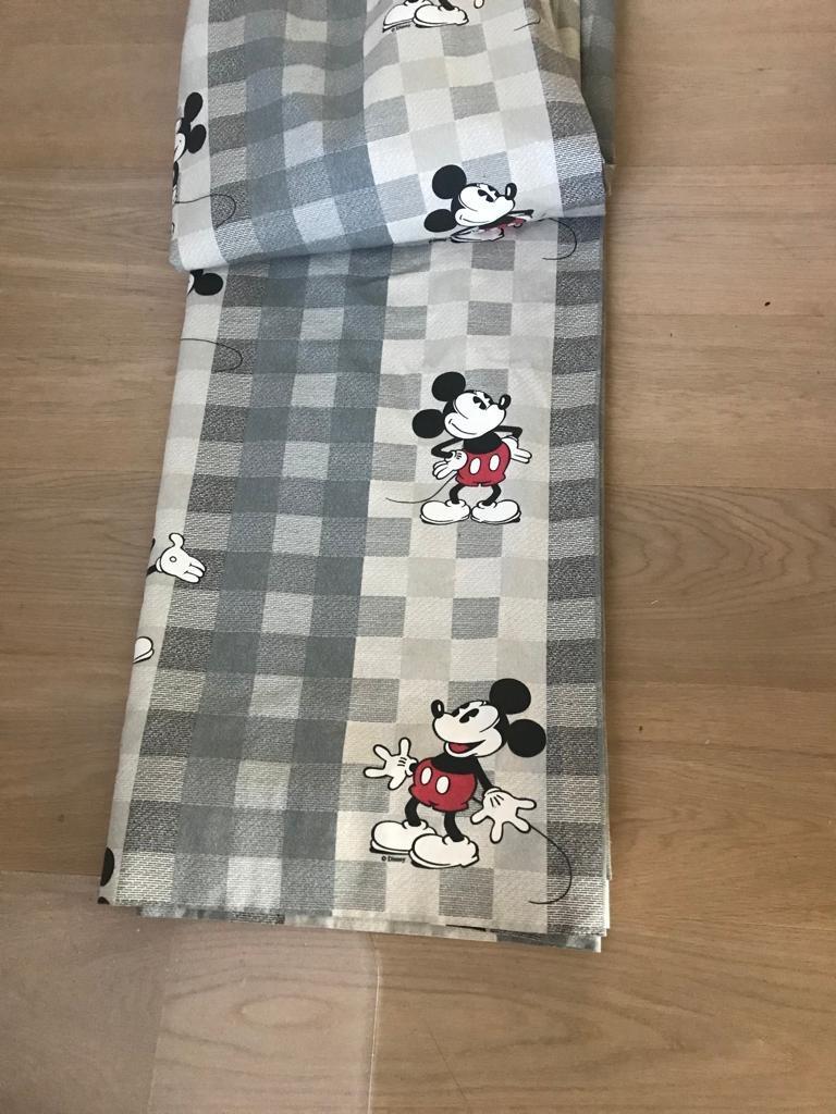Mickey Mouse gordijnen verduisterend, 200 cm of meer, Grijs, Ophalen of Verzenden, Zo goed als nieuw
