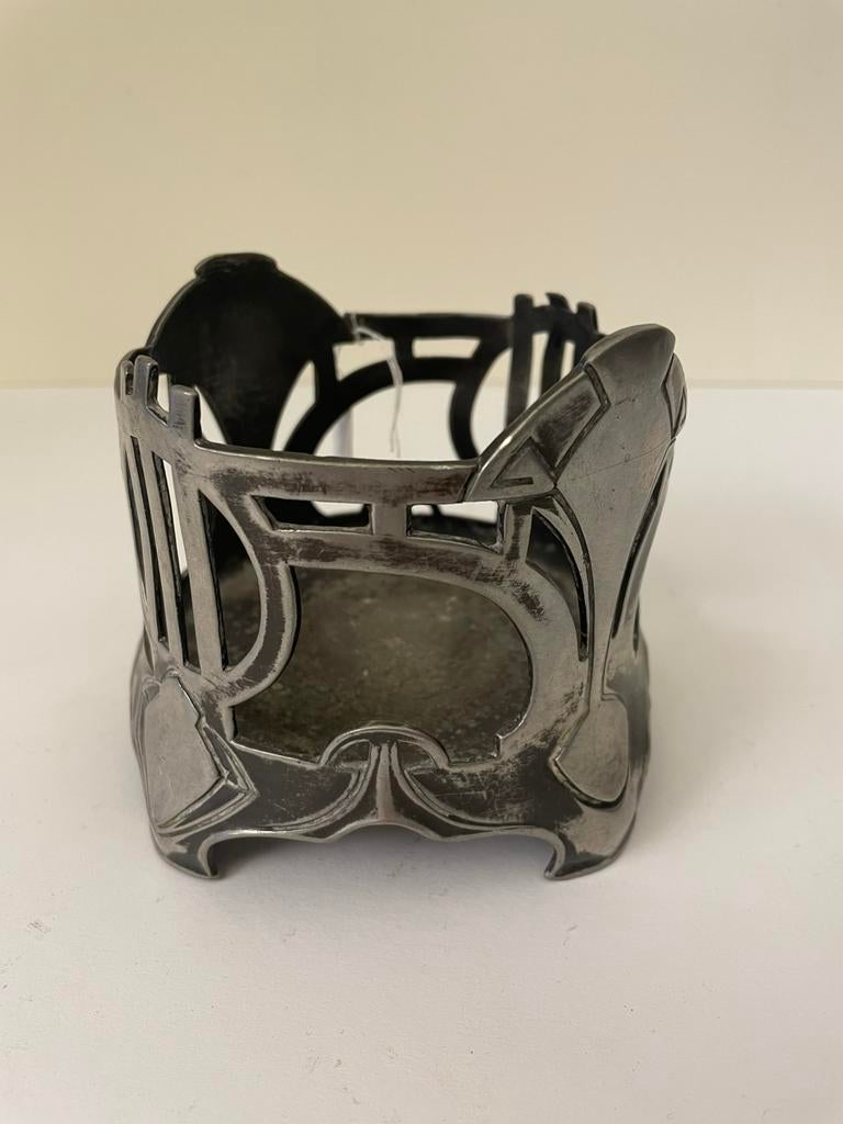 Antieke WMF Art Nouveau Tinnen Flessenhouder., Enlèvement ou Envoi