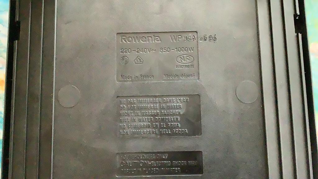 Plancha electrique Rowenta 850-1000w, Electroménager, Comme neuf, À Poser, Électrique