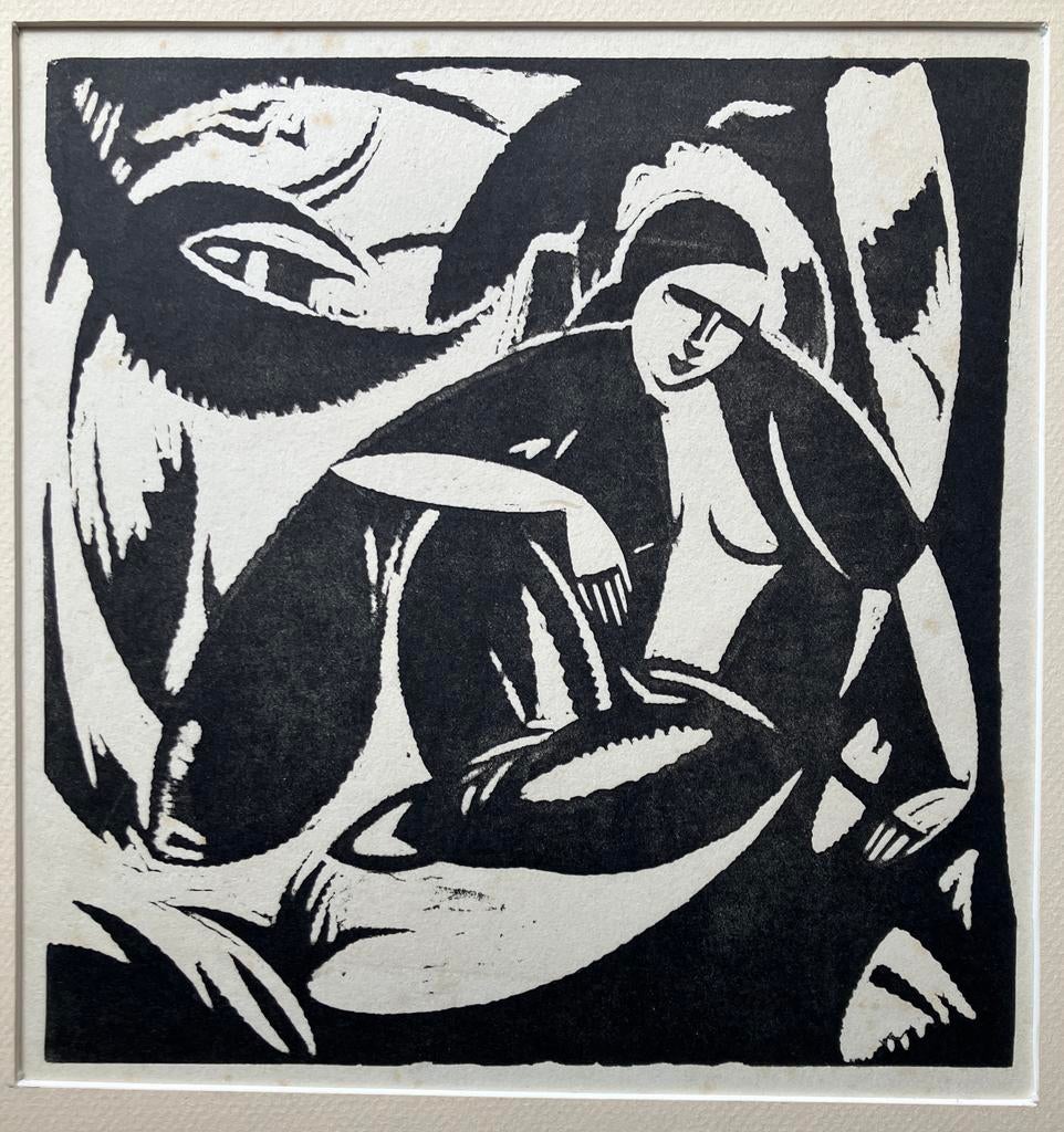 houtsnede Jan Frans Cantré (1886-1931), Ophalen
