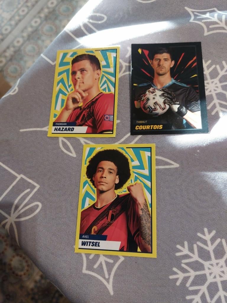 Panini / 3 Stickers : T. Hazard - Courtois - Witsel, Envoi, Neuf, Affiche, Image ou Autocollant