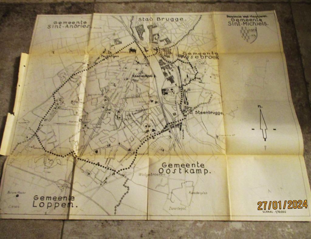 Oud plan - Stad Brugge - gemeentes, Boeken, Ophalen of Verzenden, 19e eeuw, Gelezen