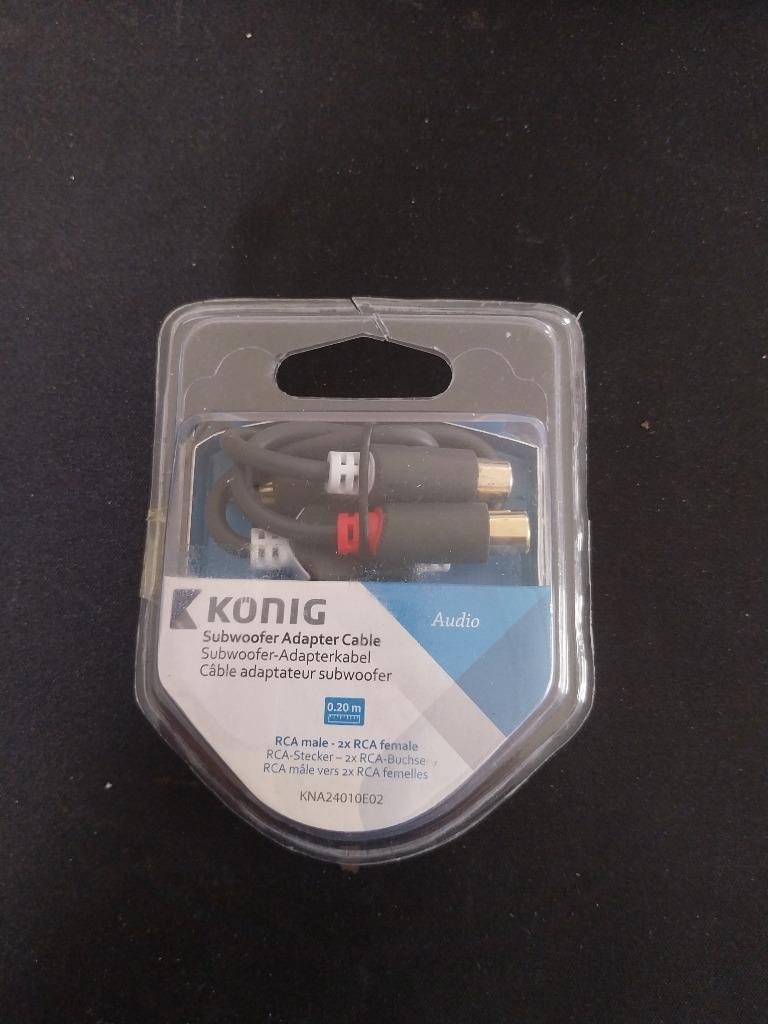 --Adaptateur RCA male vers 2 RCA femelle-Neuf et emballé, Enlèvement, Neuf, Moins de 2 mètres, Autres câbles