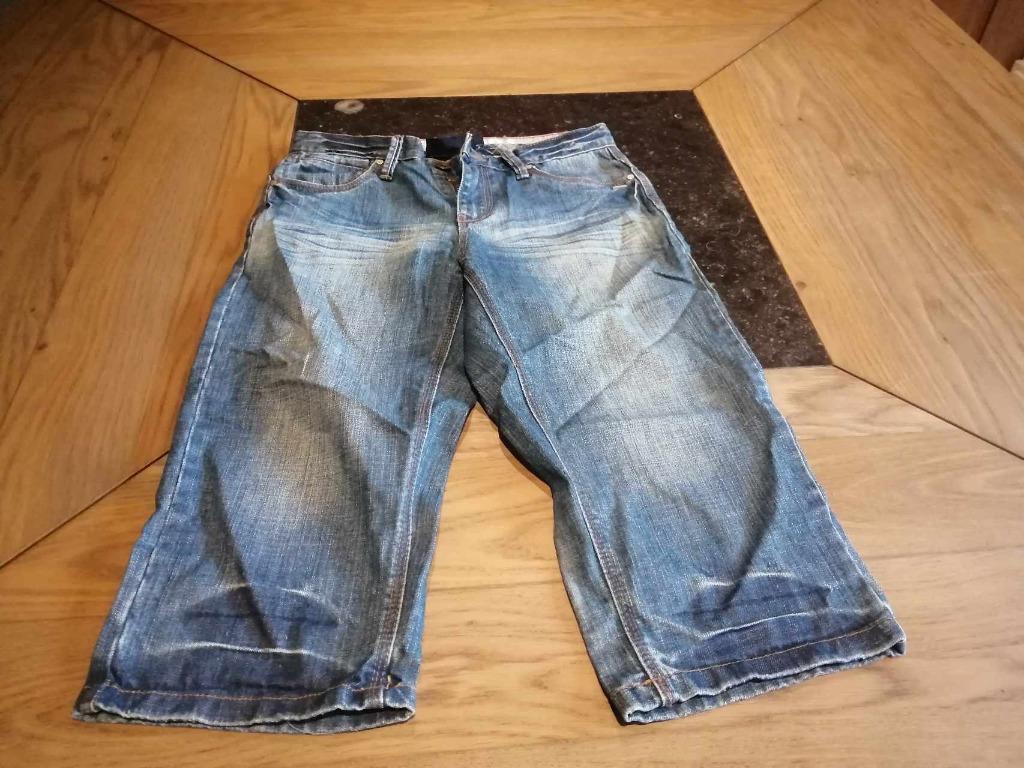 JEANSBROEK ¾ MERK MC GREGOR  – MAAT 164, Kinderen en Baby's, Kinderkleding | Maat 164, Broek, Gebruikt, McGregor, Meisje