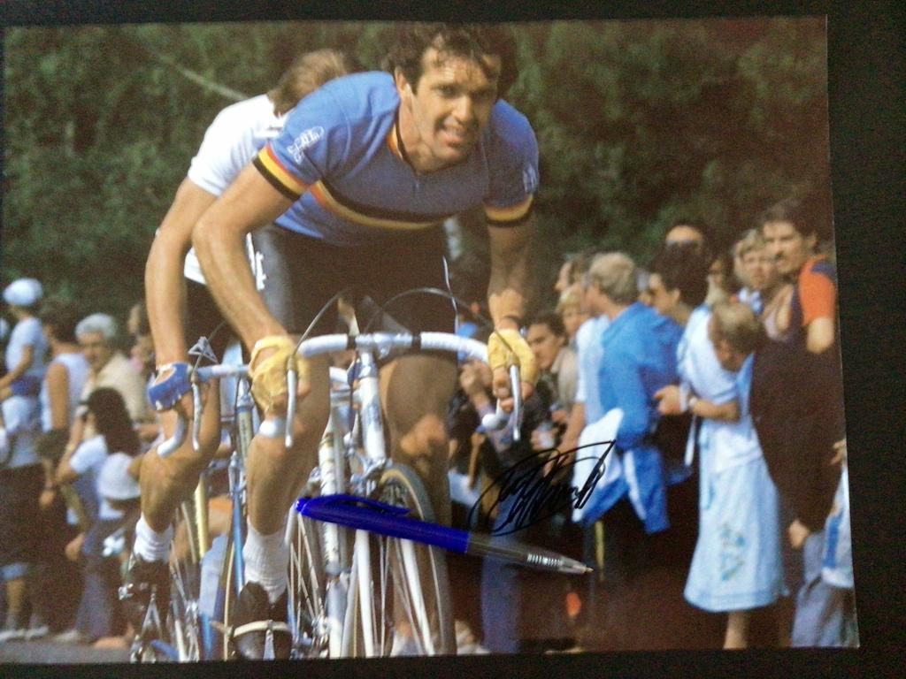 Wielerposter 1981 wk roger de vlaeminck signe, Ophalen of Verzenden