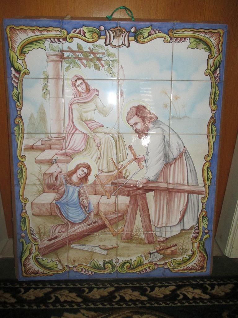 tafereel heilige familie in portugese tegels, Doe-het-zelf en Bouw, Ophalen