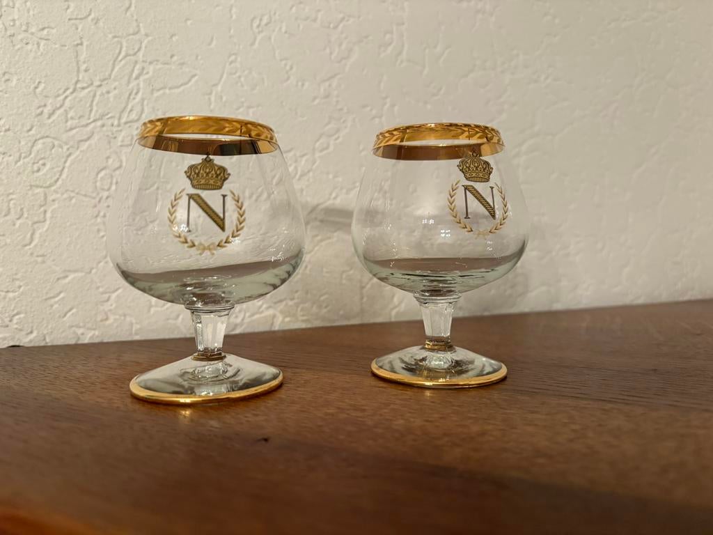 2 cognacglaasjes, Enlèvement ou Envoi, Utilisé