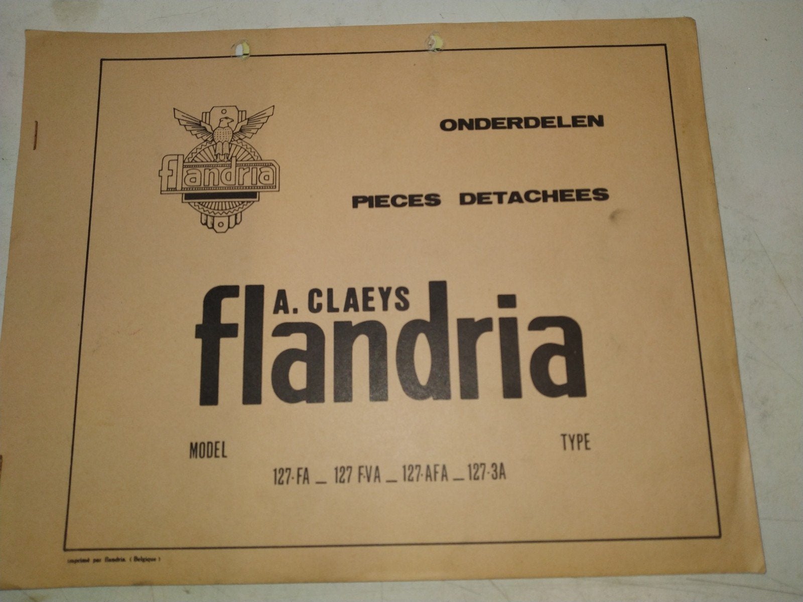 Carnet de pièces Flandria 127AF-127AFA, Vélos & Vélomoteurs, Pièces de cyclomoteur | Général, Envoi, Comme neuf