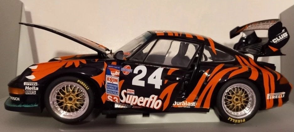 1/18 Porsche 993 GT2 Evo Exxon Superflo Sebring 1998 UT, Hobby en Vrije tijd, Modelauto's | 1:18, Ophalen of Verzenden, Zo goed als nieuw
