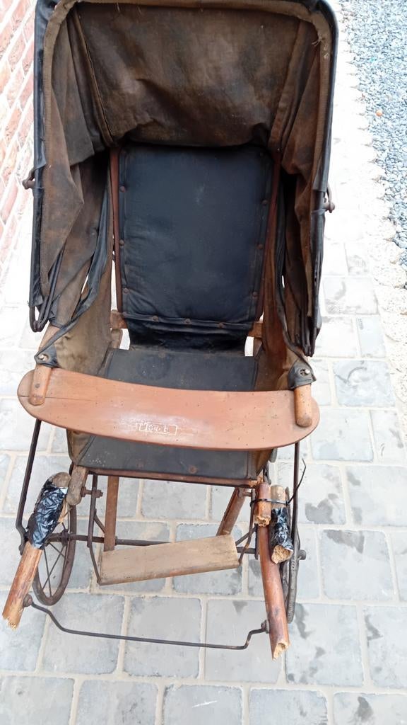 Kinderwagen merk torck kl zwart jaar 1930, Kinderen en Baby's, Buggy's, Ophalen