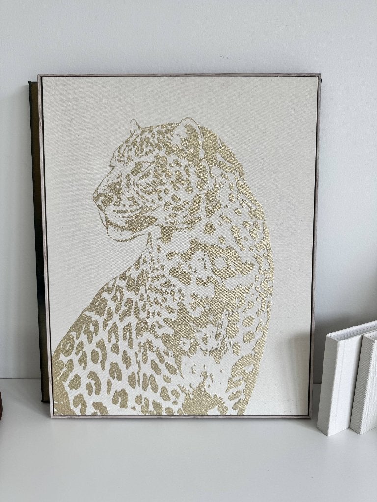 Kader gouden panter, Ophalen, Gebruikt, Hout, Decoratieobject