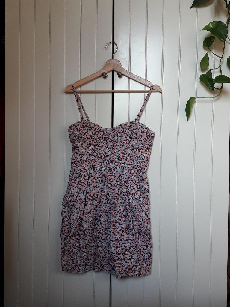 Strapless jurk met riem en bloemenprint, Only, Blauw, Ophalen of Verzenden, Zo goed als nieuw