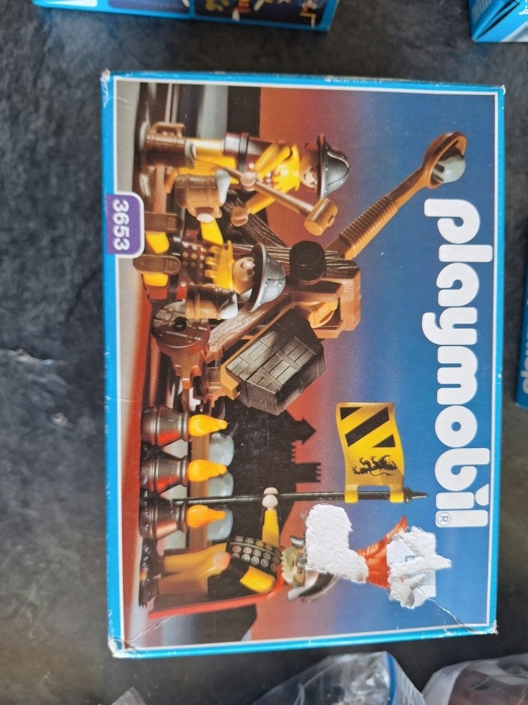 Playmobil vintage Katapult met ridders 3653, Complete set, Nieuw, Ophalen of Verzenden, Knights