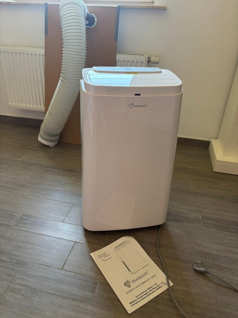 Mobiele airco Diamant 12000 BTU, Minuterie, Refroidissement et Déshumidification, Comme neuf, Enlèvement