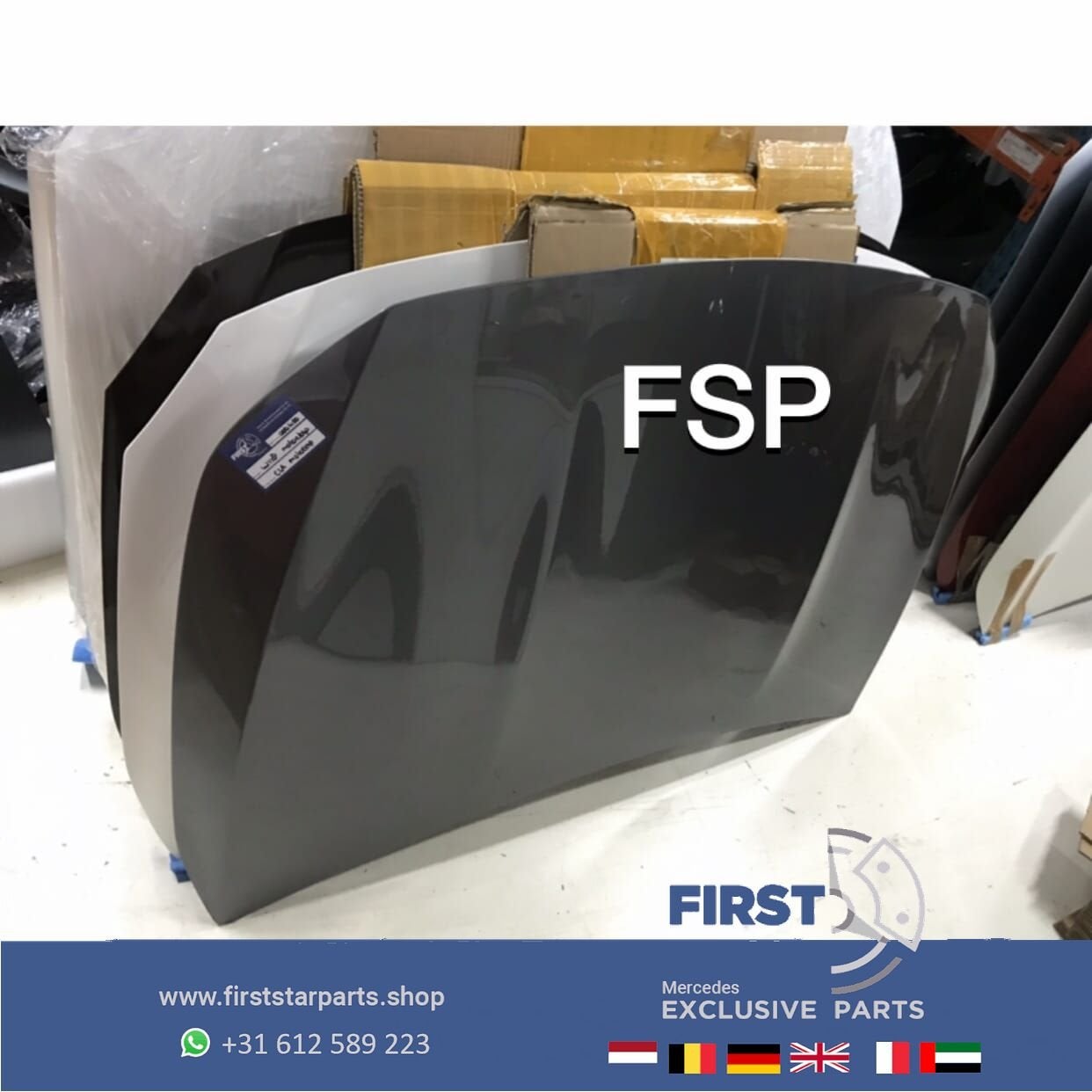 W118 C118 CLA MOTORKAP GRIJS ORIGINEEL Mercedes CLA 2018-202, Utilisé, -, Capot moteur, Avant