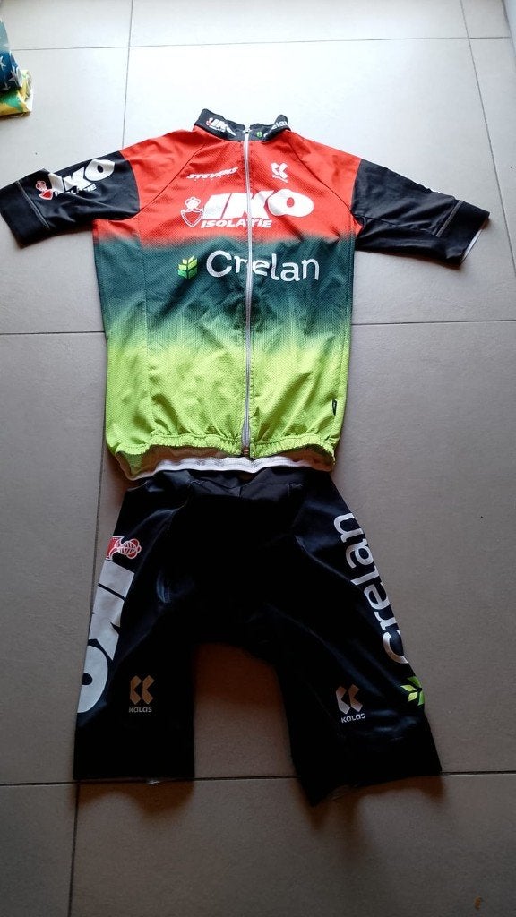 wielertenue Kalas Iko/Crelan veldrijden maat 2+ (S/M), Ophalen of Verzenden, S