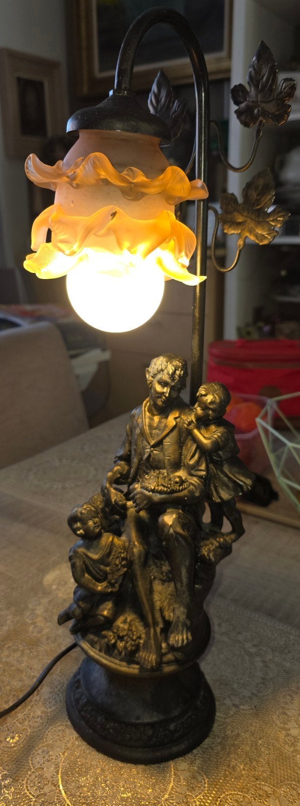 lampe style Art nouveau vintage collection vitrine, Enlèvement